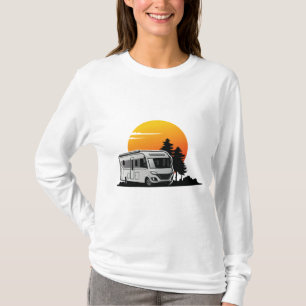 T-shirt Retro Sunset RV Motorhome Propriétaire Cadeau, voi