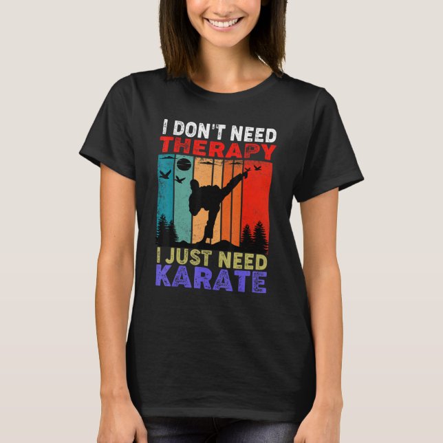 T-shirt Rétro Sunset Slogan I Don't Need Therapy I Just Ne (Devant)