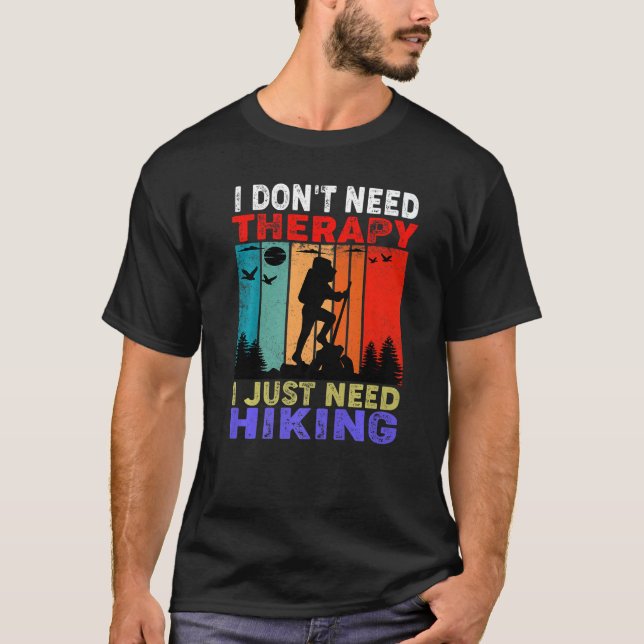 T-shirt Rétro Sunset Slogan I Don't Need Therapy I Just Ne (Devant)