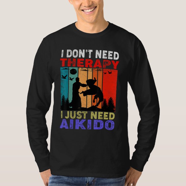 T-shirt Retro Sunset Slogan I Don't Need Therapy I Just Ne (Devant)