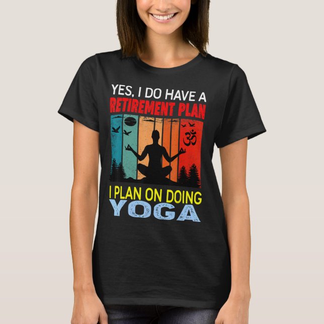 T-shirt Retro Sunset Slogan Plan De Retraite Je Plan Sur D (Devant)
