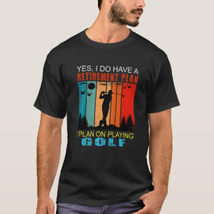 T-shirt Retro Sunset Slogan Plan de retraite Je planifie E
