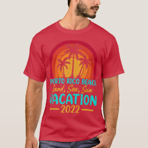T-shirt Retro Sunset Summer Vacation 2022 San Juan Puerto