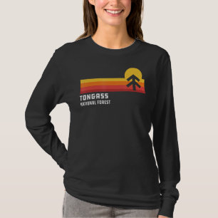T-shirt Retro Sunset Tongass Forêt nationale Juneau Alaska