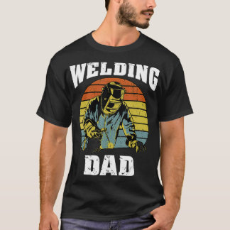 T-shirt Retro Sunset Welder Papa Drôle Souder Papa