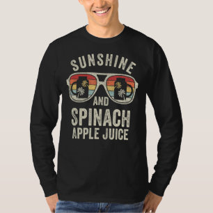 T-shirt Retro Sunshine Et Épinards Pomme Été Hommes Femmes