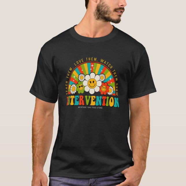 T-shirt Rétro Super 100 Jours D'Interventi Enseignant (Devant)