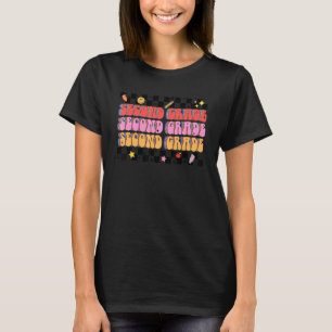 T-shirt Retro Super 2e année d'amusement Équipe 2e année R