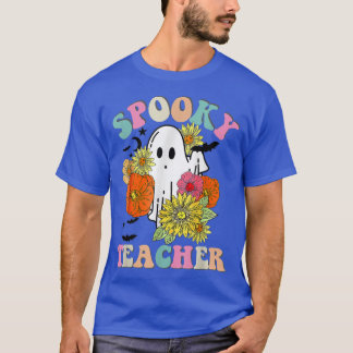 T-shirt Retro Super enseignant Éffrayant Automne Floral Gh