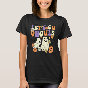 T-shirt Retro Super Go Ghouls Floral Ghost Hippie H