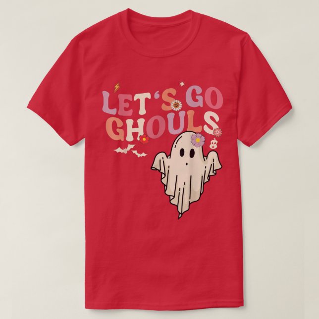 T-shirt Retro Super Go Ghouls Halloween Ghost Funny (Design devant)