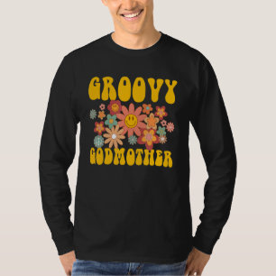 T-shirt Retro Super Godmère Matching Famille 1er Birthda