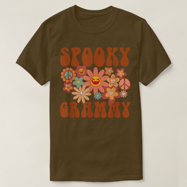 T-shirt Retro Super Grammy Automne Halloween Thanksgi (Design devant)