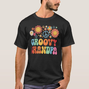 T-shirt Retro Super Grandpa Matching Famille 1er anniversa