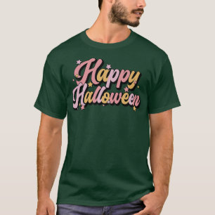 T-shirt Retro Super Happy Halloween Femmes Filles Funny Ha