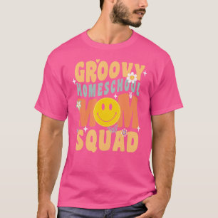 T-shirt Retro Super Homeschool Enseignant Maman Squad 3 Ho