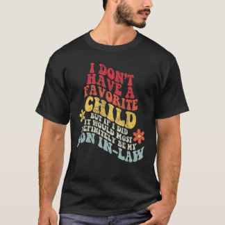 T-shirt Retro Super Je n'ai pas d'enfant favori dans