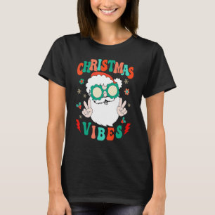 T-shirt Retro Super Joyeux Noël Vibes Santa Claus Hol