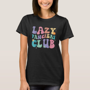 T-shirt Retro Super Lazy Pancreas Club Type 1 Diabète Aw