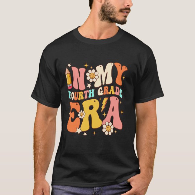 T-shirt Retro Super Mes Étudiants De Quatrième Année (Devant)