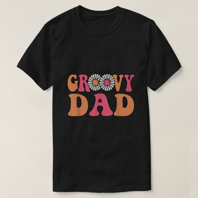 T-shirt Retro Super Papa Correspondant Famille 1er Anniver (Design devant)