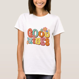 T-shirt Retro Super Smile Daisy Good Vibes