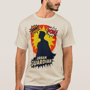 T-shirt Retro Superhero Silhouette - Urban Guardian Design