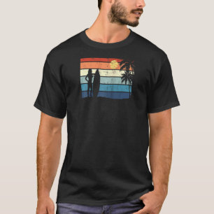 T-shirt Retro Surfer Surf Eau Sport Surfer Sunset Sur