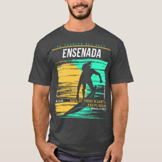 T-shirt Retro Surfing Ensenada Mexique Plage Vintage Surfe