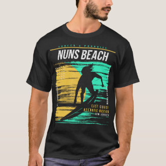 T-shirt Retro Surfing Nuns Beach New Jersey Surfer Vintage