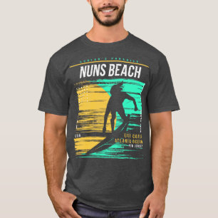 T-shirt Retro Surfing Nuns Beach New Jersey Surfer Vintage