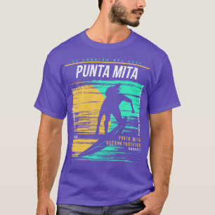 T-shirt Retro Surfing Punta Mita Mexique Vintage Surfer Be