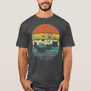 T-shirt Retro Sushi Roll Sashimi Lover Drôle Japonais