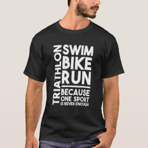 T-shirt Retro Swim Bike Run Triathlon Sport Athlétisme Hom