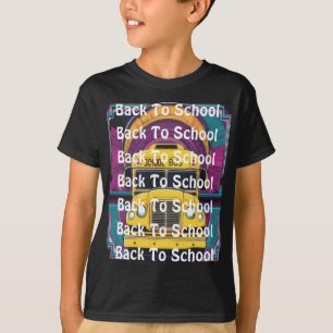 T-shirt Rétro Synthwave des Années 80 Retour à l'École Enf