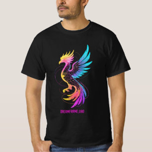 T-shirt Retro Synthwave Phoenix – Néon Cyberpunk Lumineux