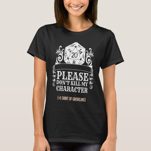 T-shirt Retro Tabletop Dungeons Jeu I RPG Dice Cube (Devant)