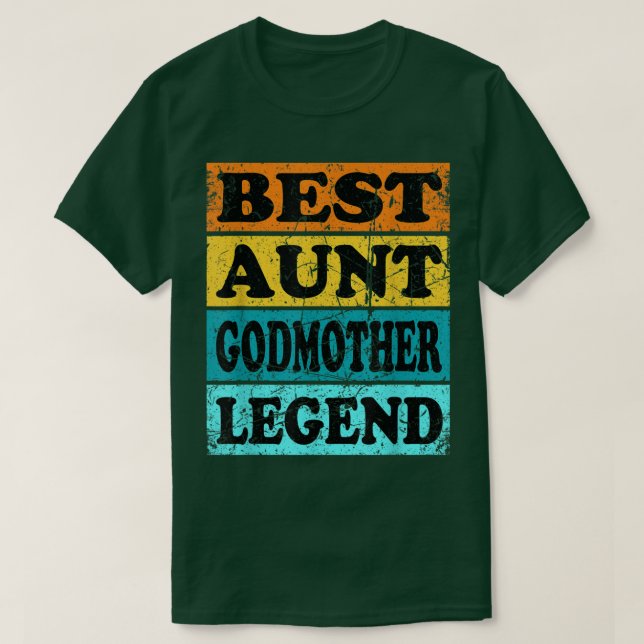 T-shirt Retro Tante Godmère De Godson Godgirl Legen (Design devant)