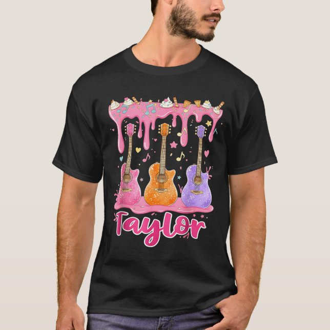 T-shirt Retro Taylor Ice Cream Dripng Groovy 80's Women Me (Devant)
