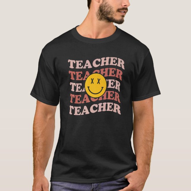 T-shirt Retro Teachers Inspirational Colorful Elementary S (Devant)