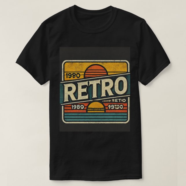 t-shirt rétro, tee vintage, esthétique des années  (Design devant)