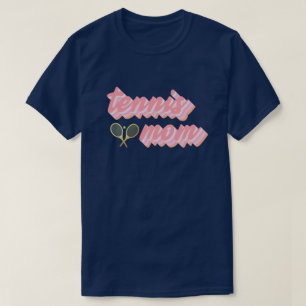 T-shirt Retro Tennis Maman Texte Et Raquettes Design