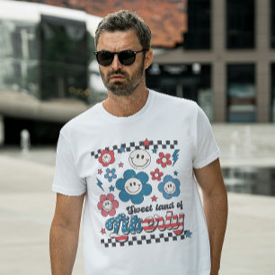 T-shirt Rétro "Terre douce de liberté" 4 juillet Hommes