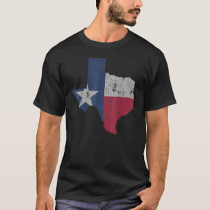 T-shirt Retro Texas Drapeau Carte Hommes Femmes Enfants Je