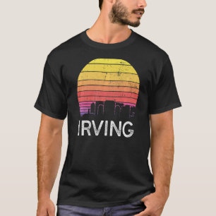 T-shirt Retro Texas Irving Skyline Bâtiments urbains Vinta