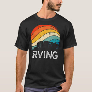 T-shirt Retro Texas Irving Skyline Vintage Urban Skyscrape