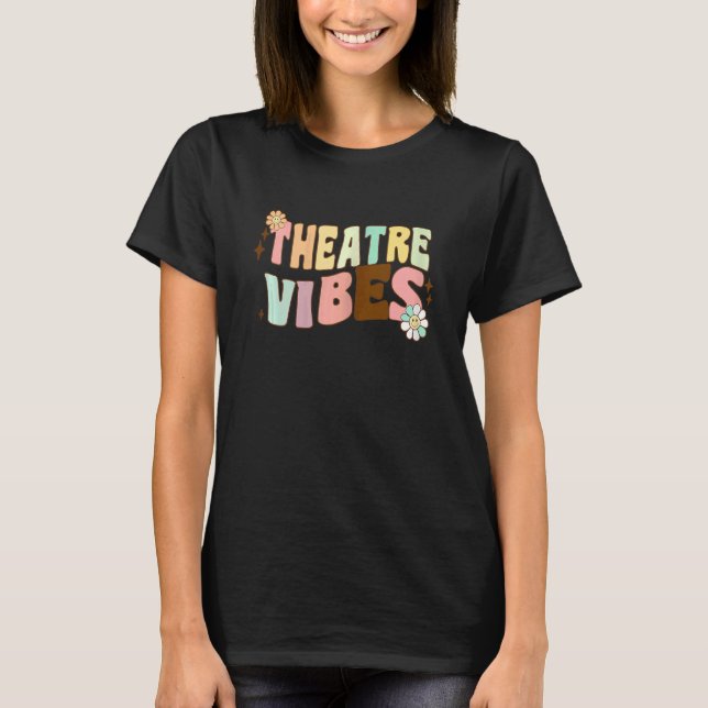 T-shirt Retro Theatre Vibes Teacher Women Kids Auditorium  (Devant)