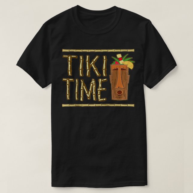 T-shirt Retro Tiki Bar Design  (Design devant)