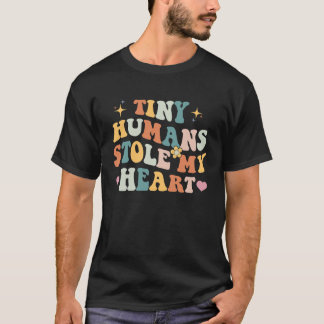 T-shirt Retro Tiny Humans Stole My Heart Valentine's Day N