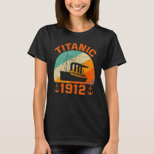 T-shirt Retro Titanic 1912 Bateau de croisière Navire Vint